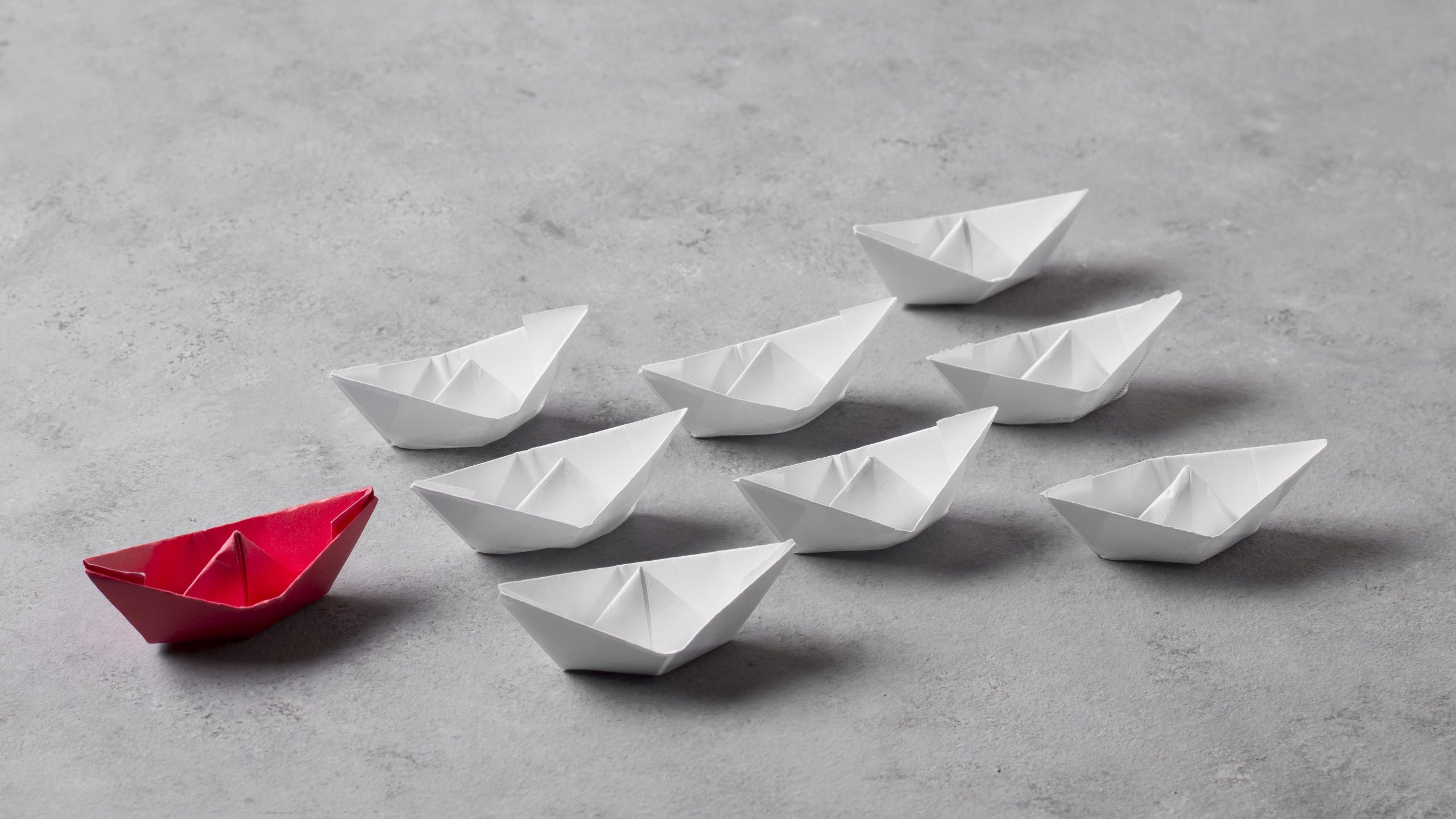 boss-s day arrangement with paper boats
